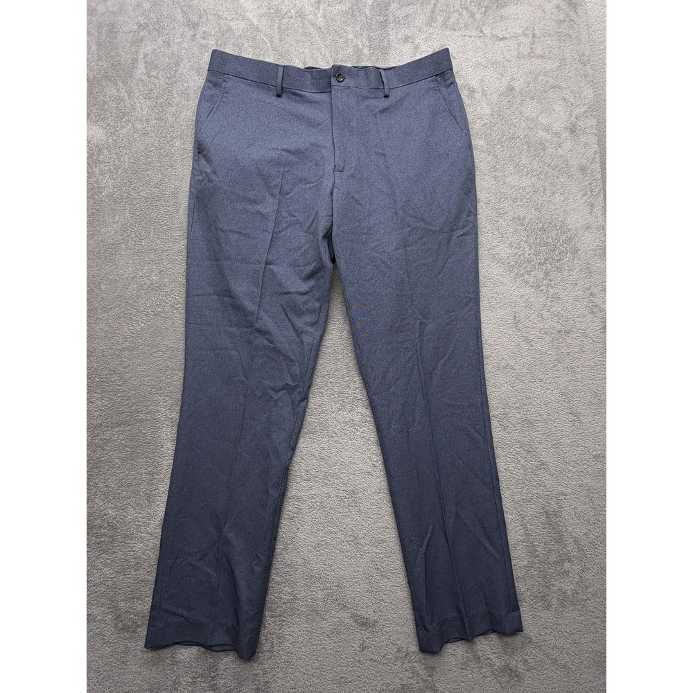 Lucky Brand Pants Mens Measured 38x31 Blue Dress Slim Tapered Microfiber